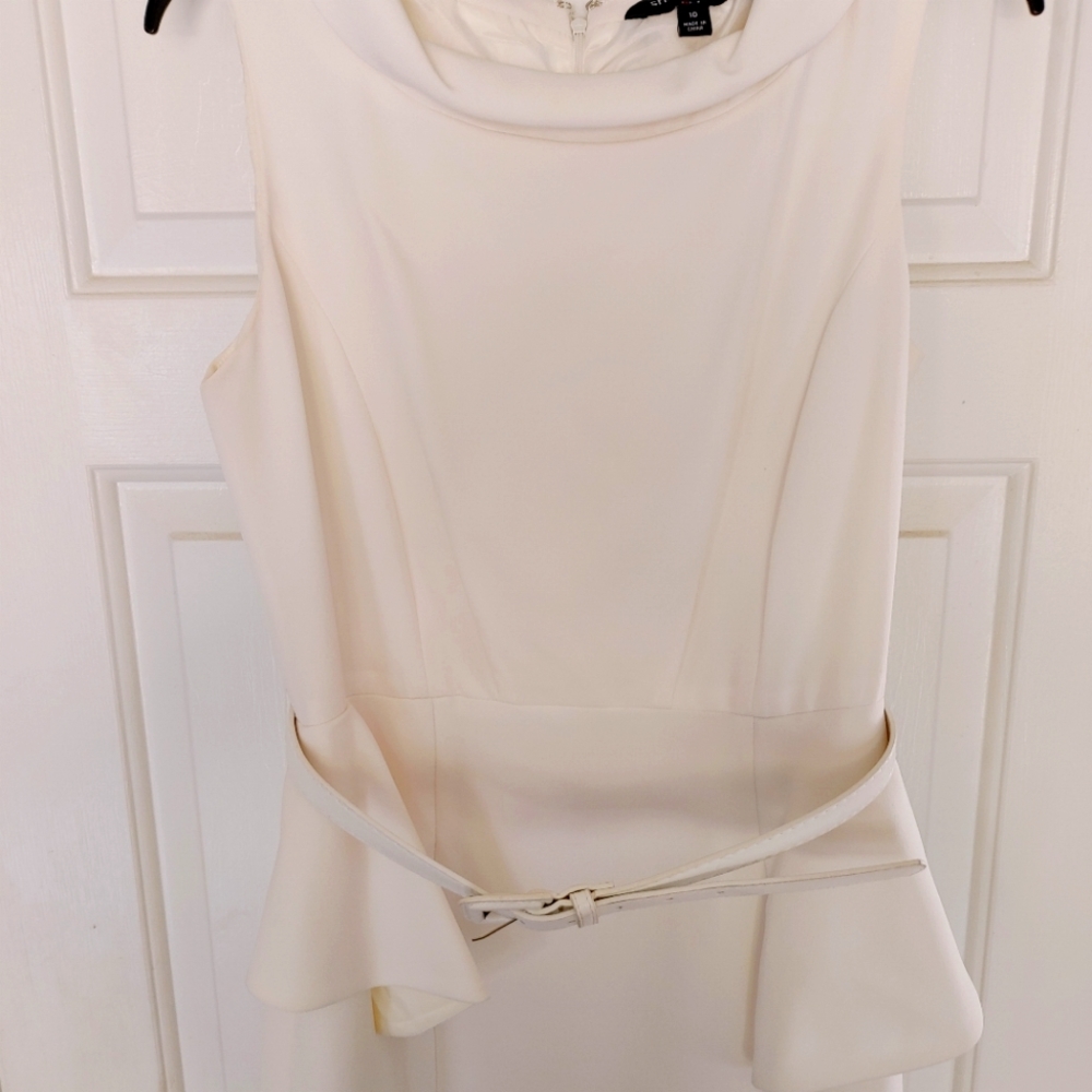 Sharagano Off white dress Size 10